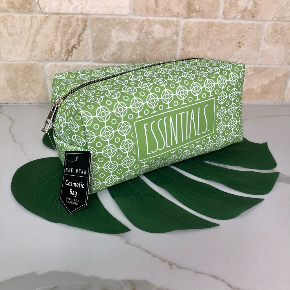 Rae Dunn Cosmetics Bag; Brand New, pretty green